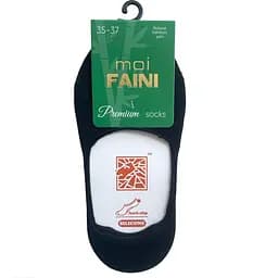 Женские бамбуковые "Следы" с противоскользящим силиконом черные 213014