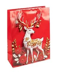 Пакет подарочный "Новый Год" 2578-1 вертикальный 18*21,5*8 см, ручка-шнурок (6900077488999) Вид 2