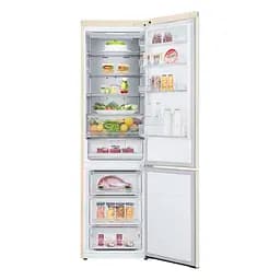 Холодильник LG 203x60х68 холодильне відділення 277 л морозильне відділення 107 л 2 двері А++ NF Metal Fresh бежевий (GC-B509SESM) - мініатюра 2