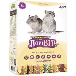Корм для декоративних щурів Лорівіт +, повнораціонний, 1 кг