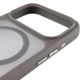 TPU+PC чохол Metal Buttons with MagSafe для Apple iPhone 17 Pro (6.3") Сірий / Grey - мініатюра 4