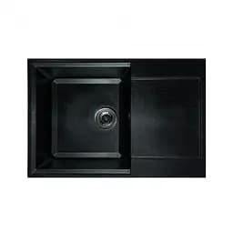 Кухонна мийка Adamant HORIZON MEDIUM чорна 700x500x230 мм, з крилом 70 см - мініатюра 2