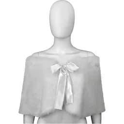 Пелерина мех белая