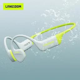 Навушники Langsdom кісткові для плавання BE15 з кістковою провідністю та вбудованою памʼяттю 32 ГБ водонепроникні для спорту Сірий - мініатюра 2