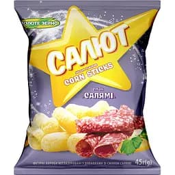 Кукурузные палочки Салют со вкусом салями 45 г (72736)