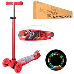 Самокат детский MAXI iTrike JR3-055-R с подсветкой