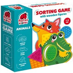 Игра-сортер Roter Kafer Зверята с деревянными фигурами (RW4204)