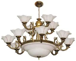 Люстра подвесная Brille классическая для холла E27 60W PB (BKL-012S/15)