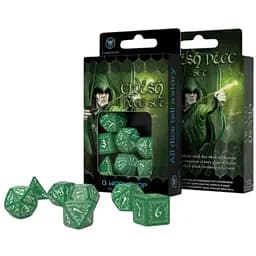 Набор кубиков Elvish Green & white Dice Set , 7 шт. (SELV03)
