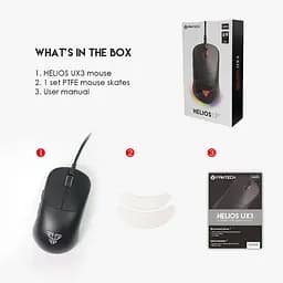 Игровая мышь Fantech UX-3 HELIOS PixArt 3389, 400IPS, 50G, 1600DPI Black - мініатюра 11