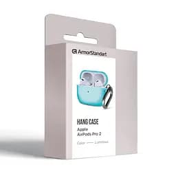 Силіконовий чохол для навушників Apple AirPods Pro 2 2022, Hang Case, люмінесцентний, ультратонкий захисний кейс товщиною 2 мм, захист від подряпин, пилу та ударів, компактний, з карабіном для кріплення, ArmorStandart (ARM68592) - мініатюра 8