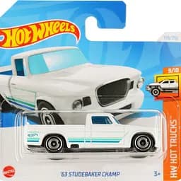 Набір: Базова машинка Hot Wheels HW Hot Trucks 63 Studebaker Champ білий (5785) + Базова машинка Hot Wheels HW Fast Foodie Dessert Drifter жовта (5785) - мініатюра 2