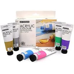 Набір акрилових фарб Bambi "Металік Art ranger" 32KRFEA0675-M 6 кольорів по 75 мл