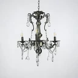 Підвісна кришталева люстра Crystal Life у бронзовому корпусі на 3 лампи Line.F 11549/3