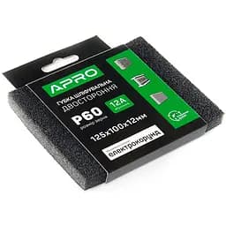 Губка шліфувальна Apro 125 x 100 x 12мм x P60