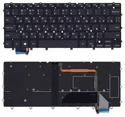 Клавіатура для ноутбука Dell XPS (13 9343) з підсвічуванням (Light), Black, (No Frame)