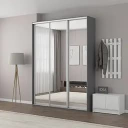 Шафа-купе Idea серія 3 180 x 60 x 240 см Антрацит Дзеркало