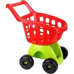 Игрушечная детская тележка красного цвета