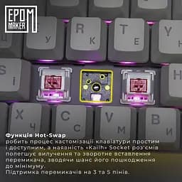 Клавіатура Epomaker Shadow-S Wisteria Linear Pink механічна бездротова (SHS-P-WL) - мініатюра 17