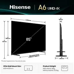 LED-телевізор Hisense 85A6Q (7134237) - мініатюра 5