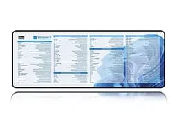 Великий килимок для мишки WorkPlaceShop Поєднання клавіш для Windows Блакитний, 800 x 300 мм