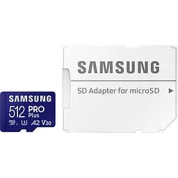 Карта пам'яті Samsung microSDXC PRO Plus 512GB Class 10 UHS-I U3 V30 A2 + SD Adapter (MB-MD512SA) [112861] - мініатюра 2