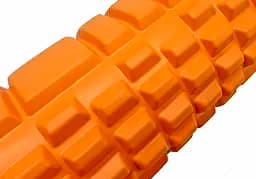 Масажний ролик EasyFit Grid Roller 33 см v.1.1 Помаранчевий - мініатюра 3