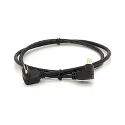 Кабель мультимедійний HDMI M to HDMI M 1.0m V1.4 90° corner black Merlion (YT-HDMI-1.0m/90°-90°)