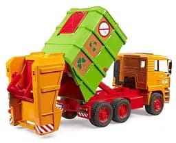 Набір іграшковий Сміттєвоз MAN TGA Bruder 1056 Різнокольоровий shop (4001702010560) - мініатюра 2