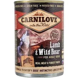 Беззерновой влажный корм для собак Carnilove Adult Lamb & Wild Boar с ягненком и кабаном 400 г