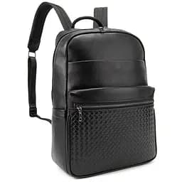 Чоловічий шкіряний рюкзак чорний Tiding Bag A25F-2418A