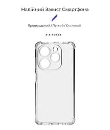 Прозрачный чехол для TECNO Spark Go 2024 (BG6)/20C (BG7n) с защитой камеры и усиленными бортиками, тонкий, силиконовый, бесцветный, ударопрочный, противоударный бампер с закрытой камерой, ArmorStandart (ARM73805) - мініатюра 2