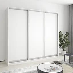 Шкаф-купе трехдверный MebelStar Стандарт AL 3ДСП 230x45x210 см Аляска белый (MBS-2823)