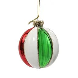 Ялинкова прикраса "Кулька" червоно-зелена, Ø8 см, YQ1407918