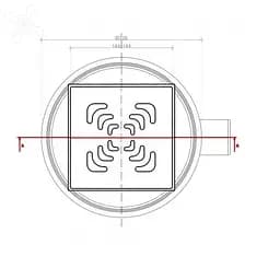 Трап для душу Pestan Confluo Square-1 боковий 15x15 см 30412 - мініатюра 7