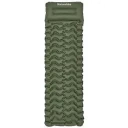 Матрас туристический надувной одноместный Naturehike CNK2550WS019, 200х60х6.5 см, зеленый, для кемпинга с мешком для надува.