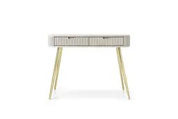 Стіл туалетний Perfect Home Зова / Zova з 2 шухлядами та золотими ніжками T103 Кашемір (PFH-091301)