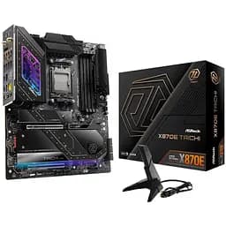 Материнська плата ASRock AM5 X870E Taichi, X870E, 4xDDR5, Int.Video (CPU), 6xSATA3, 4xM.2, 2xPCI-E 5.0 16x, ALC4082 + SABRE9219, RTL8126, WiFi 7, Bluetooth 5.4, 12xUSB3.2/6xUSB2.0, HDMI/3xType C, CrossFire, EATX - мініатюра 2