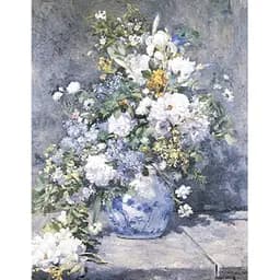 Алмазна мозаїка Веснянний букет. Худ. Pierre-Auguste Renoir, 40*50 см зі стразами на підрамнику повна викладка