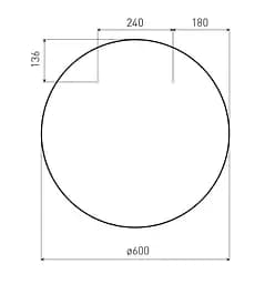 Дзеркало для ванної кімнати Volle 60x60 16-06-916, Білий - мініатюра 2