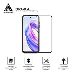 Захисне скло на Meizu Mblu 21 4G з олеофобним покриттям, Pro, повне проклеювання, антистатичний і пиловідштовхуючий шар, 9H, самоклеючеся, 2.5D, на весь екран, антистатичний клей, ArmorStandart (ARM88116) - мініатюра 2