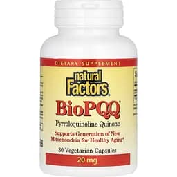 Пирролохинолинхинон PQQ Natural Factors BioPQQ 20 мг 30 вегетарианских капсул