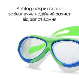 Дитяча маска для плавання Renvo Karu JR Anti-fog салатовий синій OSFM (1SM100-14) - мініатюра 5