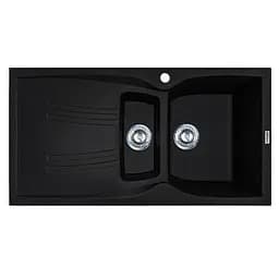 Кухонна мийка Adamant NEW LINE PLUS антрацит 975x495x235 мм, з крилом 97,5 см - мініатюра 1