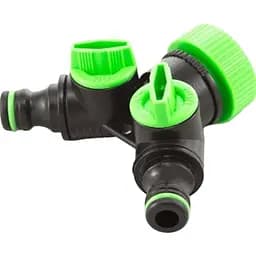 Кран кульовий Presto-PS на 2 виходи з внутрішньою різзю 3/4-1 дюйм 15 шт. (4027)