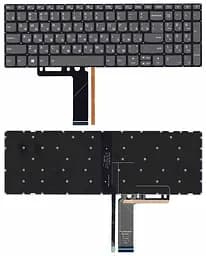 Клавіатура для ноутбука Lenovo IdeaPad 320-15ABR з підсвічуванням (Light), Black, (No Frame)