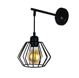 Бра настінне Levistella 756WPR108F2-1 BK E27 60W чорний метал стиль лофт