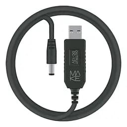 Кабель МАКЕ USB to DC 12V 1м Black