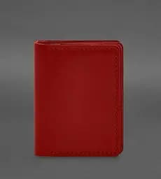 Кожаная обложка для водительского удостоверения, ID и пластиковых карт 2.1 красная