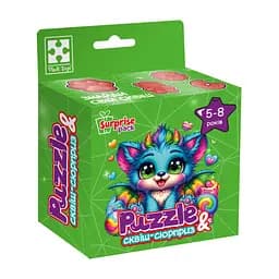 Дитячі пазли з сюрпризом "Бірюзовий дракончик" Vladi Toys VT8030-04, 180 деталей